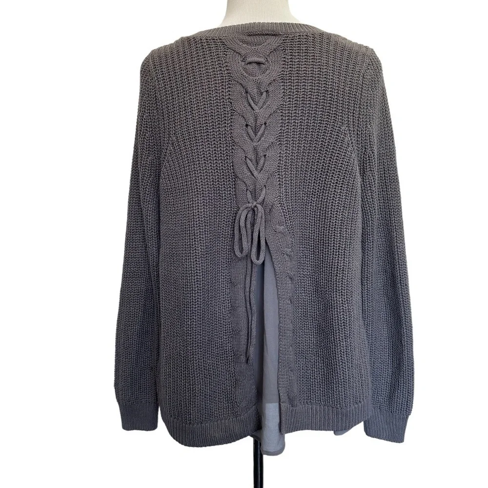 Torrid gray v-neck sweater.